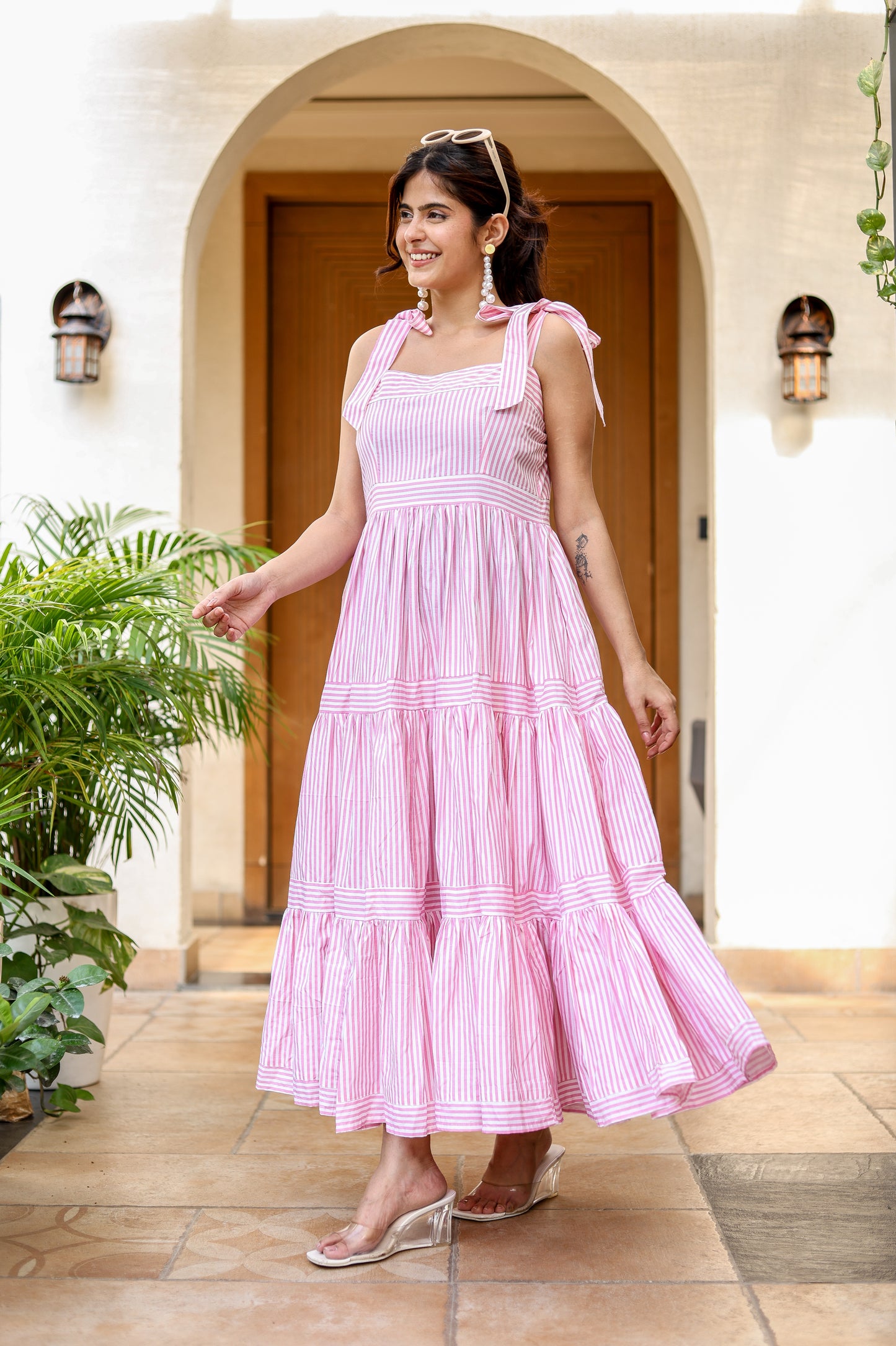 Candy Stripes Bow Tie Dress – Sweet & Playful